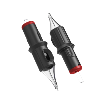 Doos met 20 Ghost Black Needle Cartridges - Tight Liners Long Taper