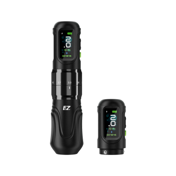 EZ P6 Draadloze tattoo-pen met extra batterij - Zwart