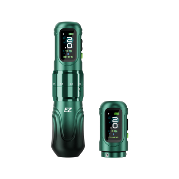 EZ P6 draadloze tattoo-pen met extra batterij - Groen verloop