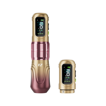 EZ P6 draadloze tattoo-pen met extra batterij - Roségoudkleurig verloop