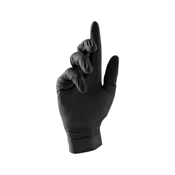 Doos met 100 stuks - Unigloves Unicare zwarte nitrilhandschoenen