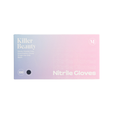 Doos met 100 Killer Beauty Zwarte Nitril handschoenen - Doos van 10