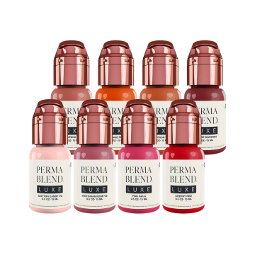 Perma Blend Luxe PMU Ink - Pucker-Up Buttercup Set - 8 x15ml Perma Blend Luxe PMU Ink - Pucker-Up Buttercup Set - 8 x15ml
