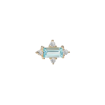 Tilum 14kt geelgouden Royal Baguette Threadless Top