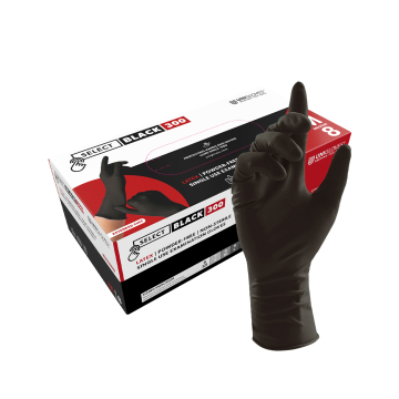 Unigloves Lange Manchetten Zwarte Latex handschoenen