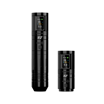 EZ EvoTech Pro Draadloze tattoo-pen met extra batterij- Zwart