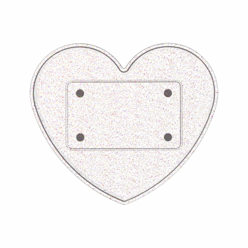 Ghost Heart Glitter Tray Top (Alleen tray)