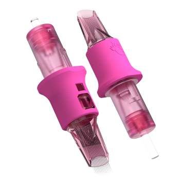 Box of 50 Ghost Pink Needle Cartridges - Soft Edge Magnum Long Taper