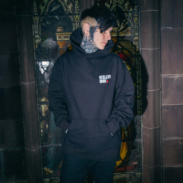 Killer Ink door Hobo Jack - Sid the Skull Relax Hoodie - Zwart