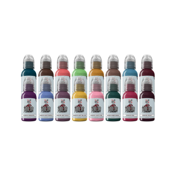 World Famous Limitless Tatoeage-inkt - A.D. Pancho Pro-kleurenset - 16x 30 ml 