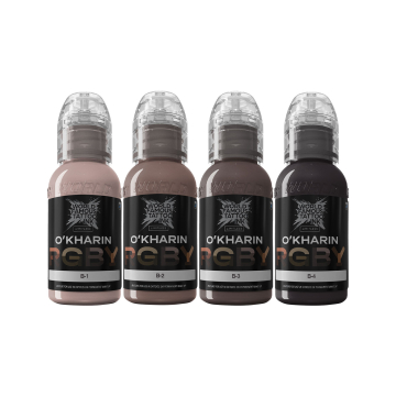 World Famous Limitless tatoeage-inkt - Sasha O'Kharin RGBY Blue Set - 4x 30 ml