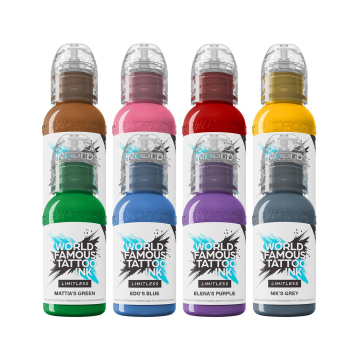 World Famous Limitless Tatoeage-inkt - The Mambo Destrutturato Family Set - 8x 30 ml