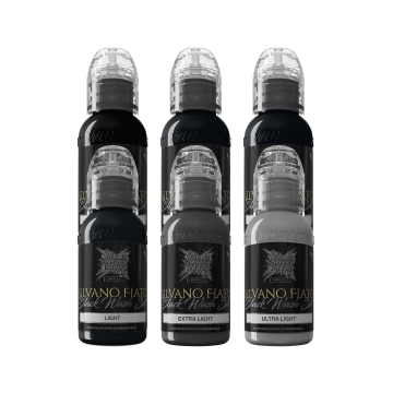 World Famous Limitless Tatoeage-inkt - Silvano Fiato Blackwash Set - 6x 30 ml