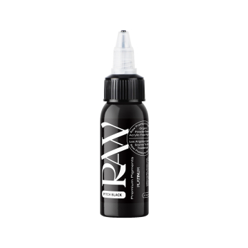 Raw Pigments Platinum - Pitch Black Tatoeage Inkt - 30ml