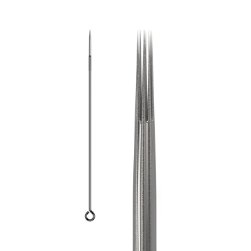 Doos met 50 KWADRON Naalden 0.35MM LONG TAPER BUGPIN TEXTURED - Round Liner