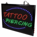 Ophangbare (met Ketting) Tattoo Studio Tattoo + Piercing LED Bord