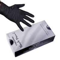 Doos met 100 Uniglove Black Pearl Nitril Handschoenen