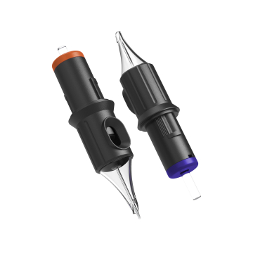 Doos met 20 Ghost Black Needle Cartridges - Round Liner Medium Taper