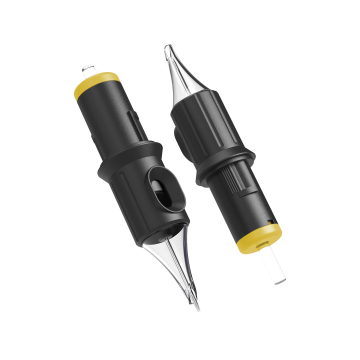 Doos met 20 Ghost Black Needle Cartridges - Round Shader Long Taper