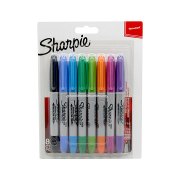 Box of 8 Sharpie Twintip Fine and Ultra Fine Point Assorted Markers
