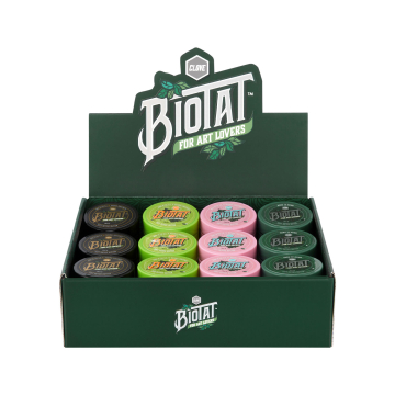 Displaydoos met 12 verschillende BIOTAT Tattoo Soft Butter 50ml 