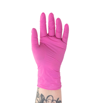 Doos met 100 Killer Beauty Roze Nitril handschoenen