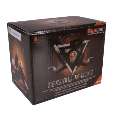 Gemengde Doos met 25 Killer Ink Wegwerp Grip / Tip 19mm Tubes Voorverpakt met Bug Pin 0.25MM Naalden