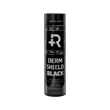 Recovery Derm Shield Beschermende tattoo-film - 25 cm x 7,3 m - Zwart