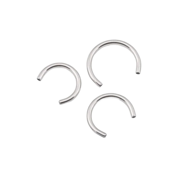 Tilum Titanium Circular Barbell Post met Internal Threading