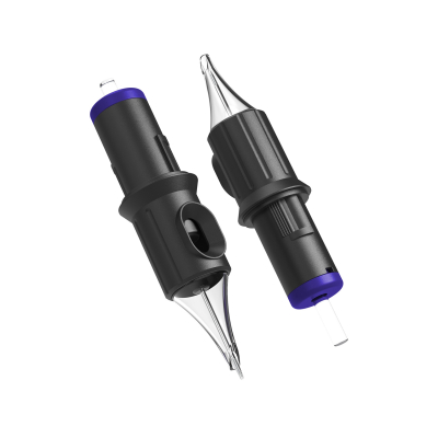 Doos met 20 Ghost Black Needle Cartridges - Round Liner Long Taper