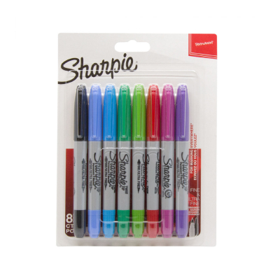 Box of 8 Sharpie Twintip Fine and Ultra Fine Point Assorted Markers