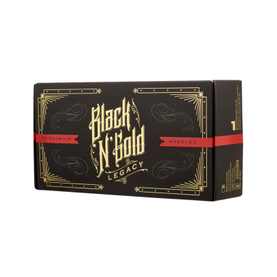 Doos van 50 Black N Gold Legacy Premium tatoeage-naalden - Round Magnum