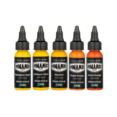 Platinum by Dynamic Tattoo Ink - Fire Set 5x 30 ml