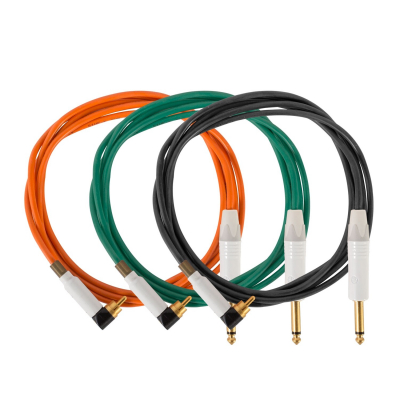 Evolution Cords 'Medusa Silicone Range' 2m Silicone Gehoekte RCA Cord