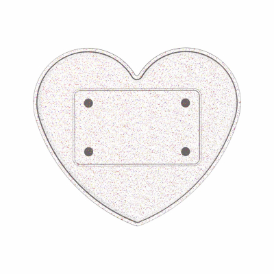 Ghost Heart Glitter Tray Top (Alleen tray)
