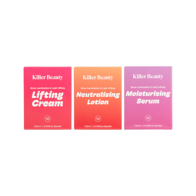 Killer Beauty Vegan Lash Lift Brow Lamination 1,5 ml zakjes Steps 1-3 (30 zakjes)
