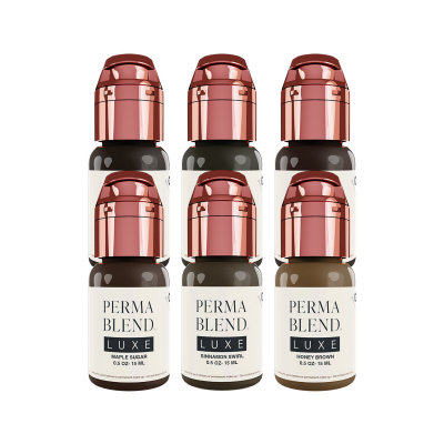 Perma Blend Luxe PMU Ink - The Chocolate Collection - Complete Set of 6x 15 ml