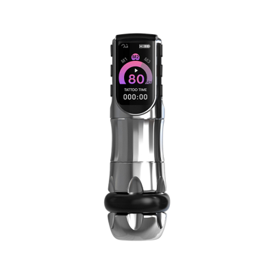 OG Inspiration Wireless Tattoo Pen - Silver met Multi-Colour/Size Ringen - 3,5mm slaglengtes