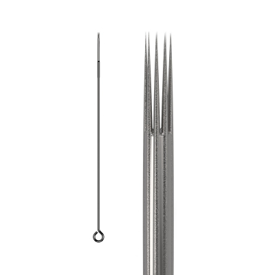 Doos met 50 KWADRON Naalden 0.35MM LONG TAPER BUGPIN TEXTURED - Round Shader