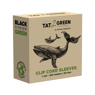 Tat2Green - Zwarte clipsnoerhoezen, ongesneden rol