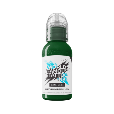 World Famous Limitless Tattoo Ink - Medium Green 1 v2 30 ml