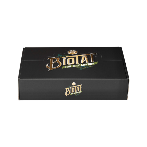 Doos met 12 BIOTAT Tattoo Zen Soft Butter 50 ml studio display