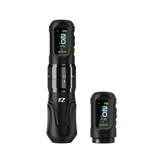 EZ P6 Draadloze tattoo-pen met extra batterij - Zwart
