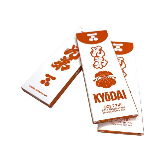 Set van 5 Kyodai Soft Tip Brush Pen - Kyodai Vermillion