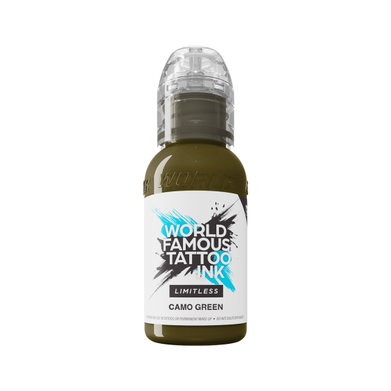 World Famous Limitless tatoveringsblæk - Camo Green 30 ml
