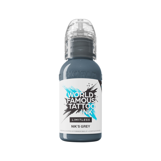 World Famous Limitless Tatoeage-inkt - Nik's gray 30 ml