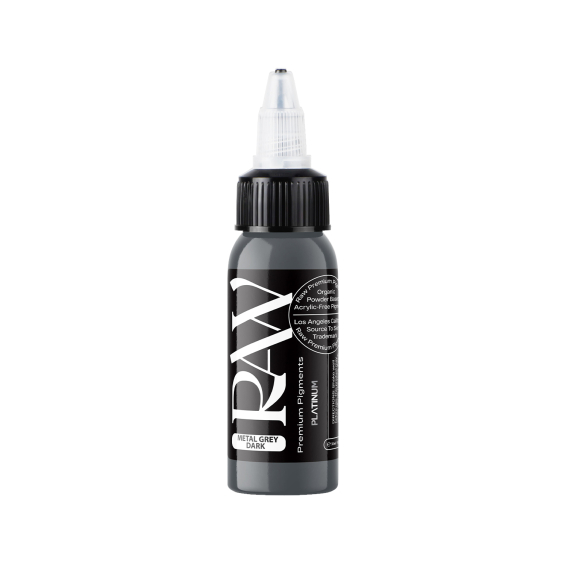 Raw Pigments Platinum - Metal Grey Dark Tatoeage Inkt - 30ml