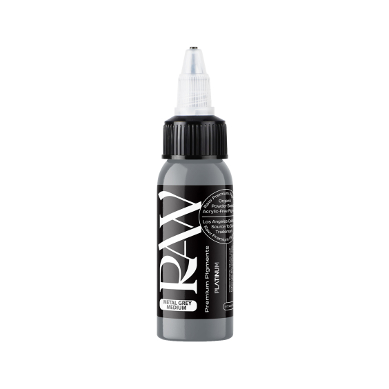 Raw Pigments Platinum - Metal Grey Medium Tatoeage Inkt - 30ml