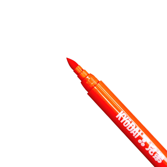 Set van 5 Kyodai Firm Tip Brush Pen - Kyodai Vermillion
