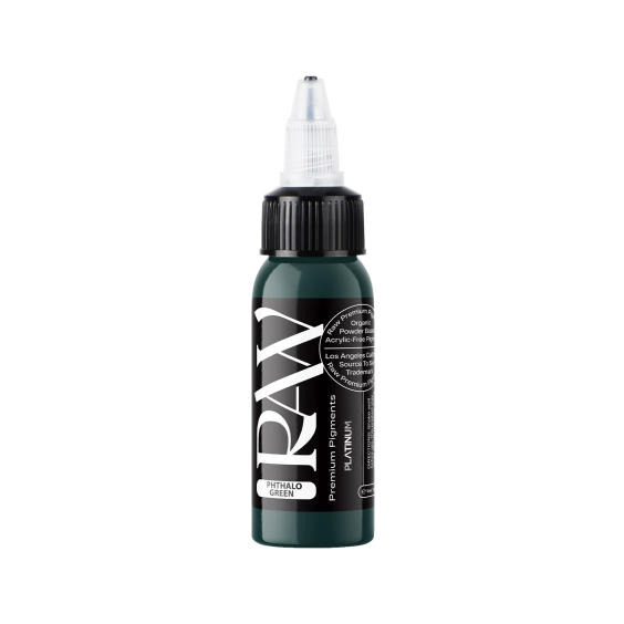 Raw Pigments Platinum - Phthalo Green Tatoeage Inkt - 30ml